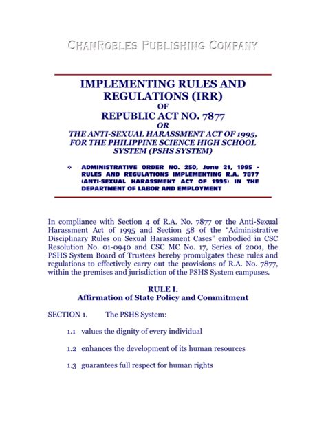 888 government|Implementing Rules and Regulations (IRR) .